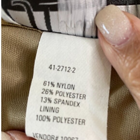 JL Studio Womens Vintage Tan Surplice Lace Stretch Top Size 3X Party Feminine - Picture 4 of 9